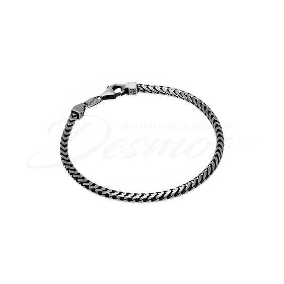Bracciale Desmos Uomo in Argento FISH BONE V 21,5 - FISH BONE V 21,5